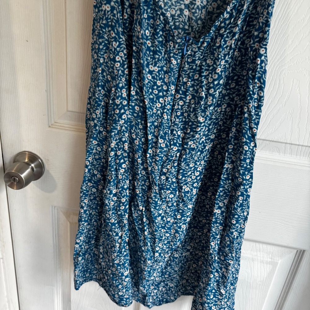 Princess Polly Blue Floral Mini Dress Spaghetti Straps Back Detail‎ - Picture 4 of 5